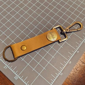 Leather Keychains: Yellow Key Lanyard | Leather Keychains by KMM & Co. No