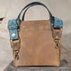 SoRetro FYG Leather Crossbody Tote - S'mores with Blue Glarus Woods on Olive