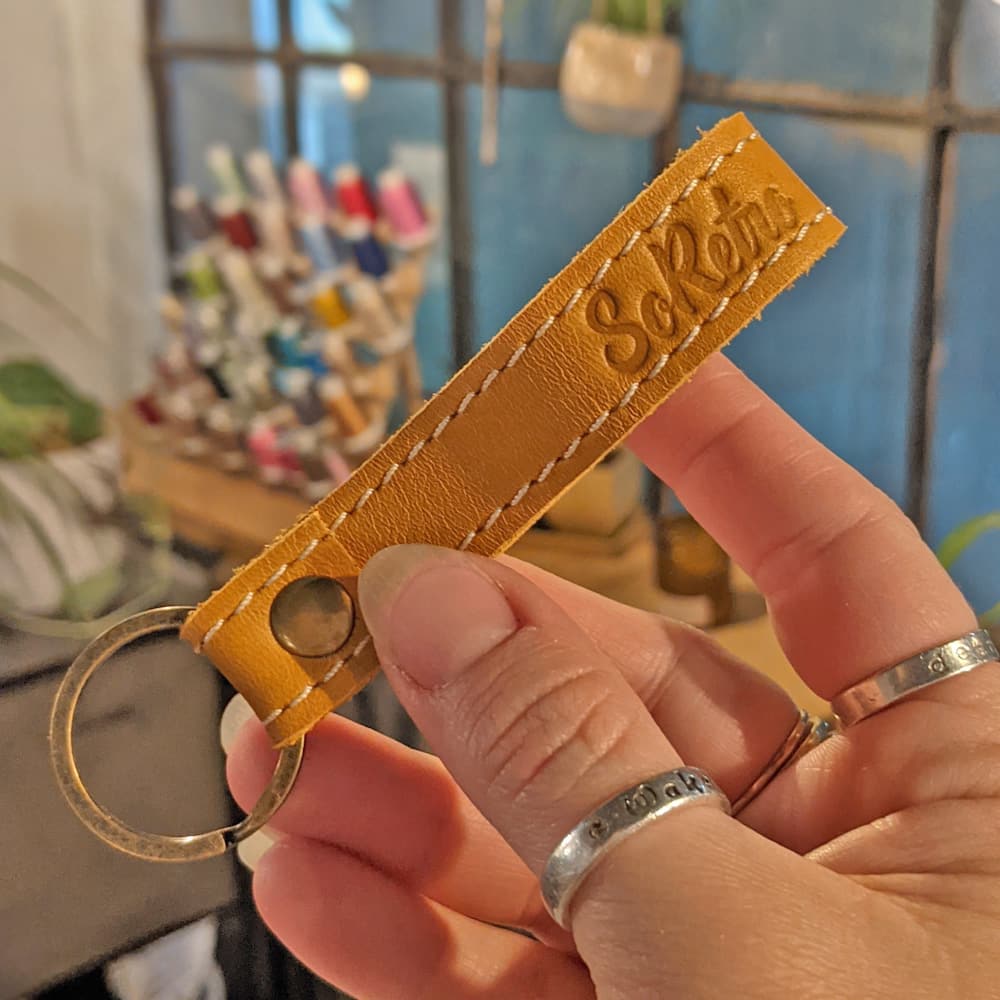 SoRetro PLG Upcycled Keychain Sunflower 003 SoRetro Straps