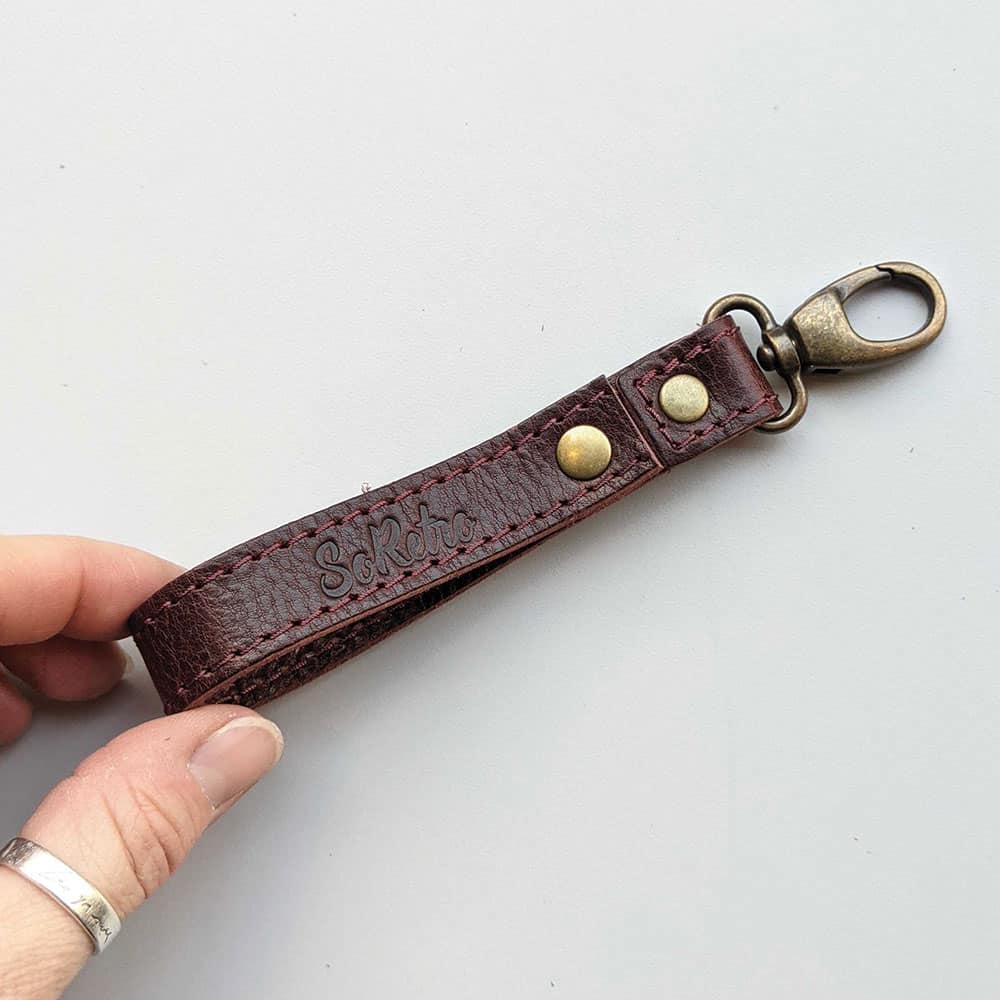 SoRetro PLG Upcycled Keychain Oxblood 001 SoRetro Straps Custom