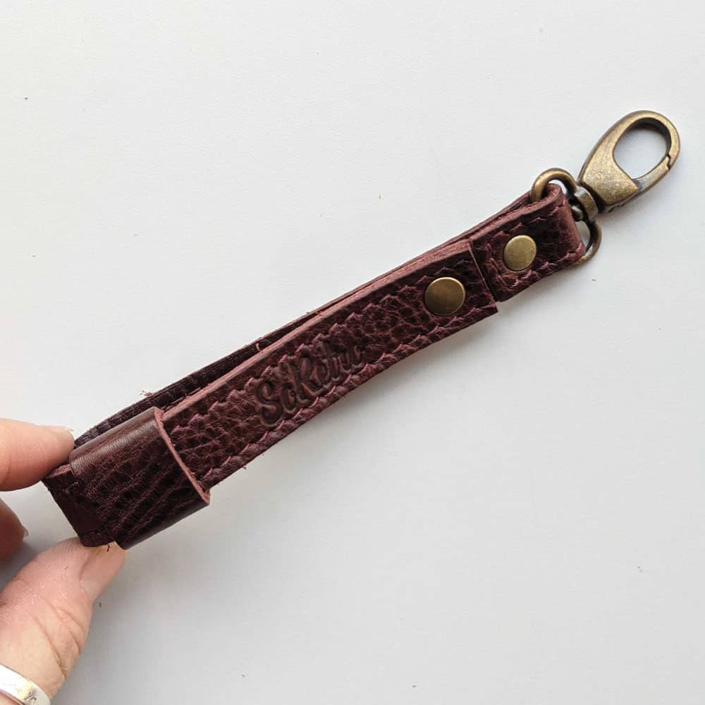 SoRetro PLG Upcycled Keychain Oxblood 002 SoRetro Straps Custom