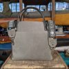 SoRetro FYG Leather Crossbody Tote - Stingray Gray with Norwood on Gray - Silver Hardware