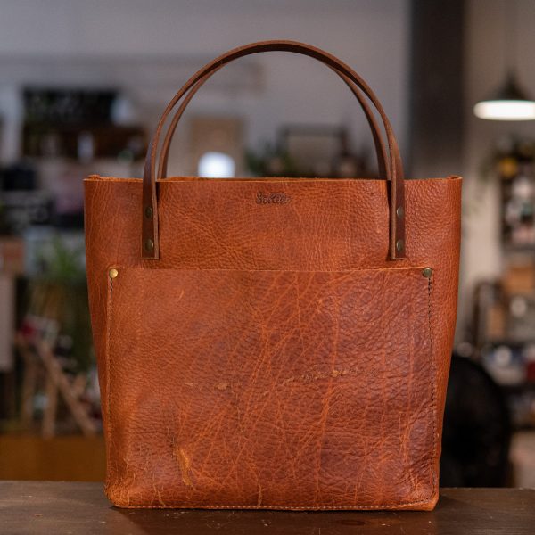 Metallic Leather Handbag - Marmalade