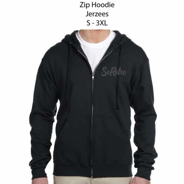 SoRetro Zip Hoodie Sweatshirt - Black - Fall 2021