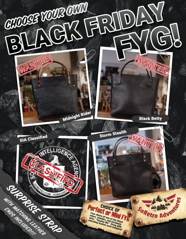 SoRetro FYG Leather Crossbody Tote – Choose Your Own Black Friday FYG – One