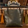 SoRetro Especial Perfect FYG Leather Crossbody Tote – Santa Margarita with Gran de Calella on Olive Cotton Webbing – Gunmetal Hardware
