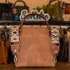 SoRetro Limited Mini+ FYG Leather Crossbody Tote – S’mores Impostor with MCM Diamonds 70s Browns Light – Bronze Hardware