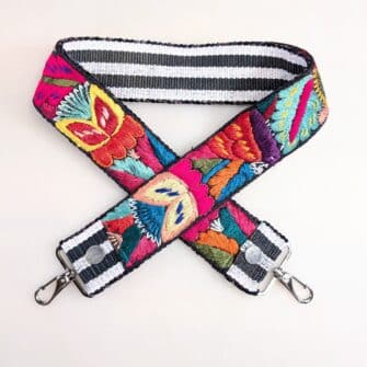 SoRetro Solana 04 - Silver - Fixed Length Leather Free Strap - Purse, Bag, or Camera Strap