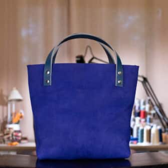 Alternative view of SoRetro Verdura Mini+ FYG Leather Crossbody Tote – La Tela Ultravioletta with Limited Solana – Gunmetal Hardware