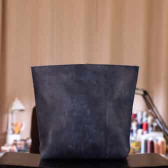 Alternative view of SoRetro Verdura Mini+ FYG Leather Crossbody Tote – Monte San Costanzo with Limited Half Moon Mandala on Khaki Cotton Webbing – Gunmetal Hardware - Handleless