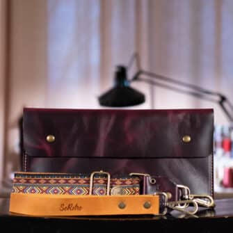 SoRetro Especial FYG Crossbody Clutch - Mirabelle Estate with Autumn Deco Diamonds on Cinnamon Cotton Webbing - Bronze Hardware