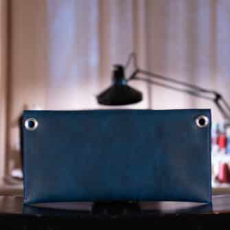 Alternative view of SoRetro FYG Crossbody Clutch - Smash Abyss with Boca Chita on Eggplant Cotton Webbing - Chromalusion Hardware