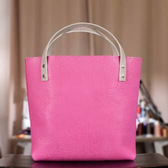 Alternative view of SoRetro Limited Perfect FYG Leather Crossbody Tote – Super Chonk Riot with Limited Disco Snowflake on Light Gray Cotton Webbing – Silver Hardware