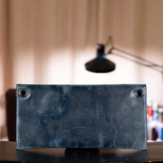 Alternative view of SoRetro Limited Britannia FYG Crossbody Clutch - Angry Vox with Limited Cedar Rose on Gray Cotton Webbing - Gunmetal Hardware