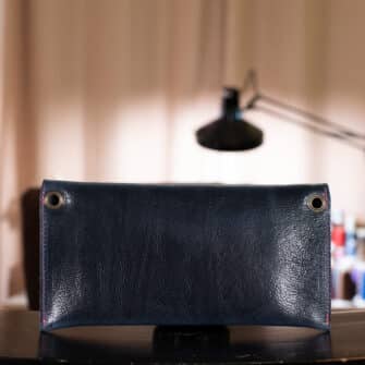 Alternative view of SoRetro Especial Reservo FYG Crossbody Clutch - Cape Cod Tidelight with Limited Heritage Bloom Dusk on Vintage Pink Cotton Webbing - Bronze Hardware