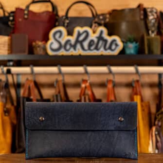 Alternative view of SoRetro Verdura FYG Crossbody Clutch - Alghe Azzurre with Diamond Daze Rainbow - Gunmetal Hardware