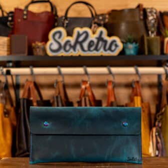 Alternative view of SoRetro Verdura FYG Crossbody Clutch - Abisso Italiano with Diamond Daze Rainbow - Chromalusion Hardware