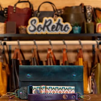 SoRetro Verdura FYG Crossbody Clutch - Abisso Italiano with Diamond Daze Rainbow - Chromalusion Hardware