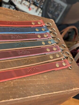Alternative view of SoRetro Fixed Length Leather Grabby Strap - Your Choice of Hardware Color