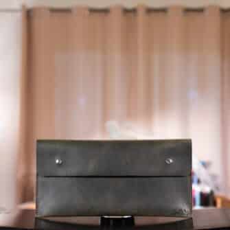 Alternative view of SoRetro Verdura FYG Crossbody Clutch - Eclissi Lunare with Heritage Soverel Stripes Groove on Cinnamon Cotton Webbing - Silver Hardware