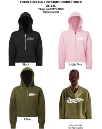 SoRetro Limited Edition Swash - TriDri Cropped Half Zip Hooded Sweatshirt